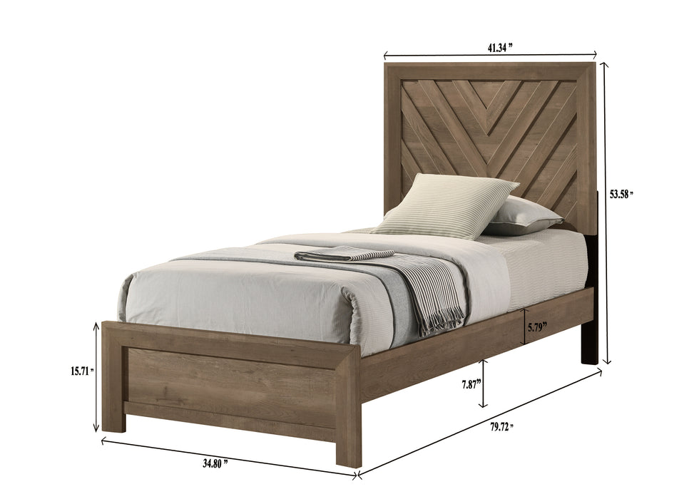 Valor Light Brown Panel Beds