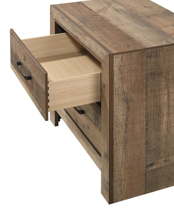 Elmer Rustic 2 Drawer Nightstand