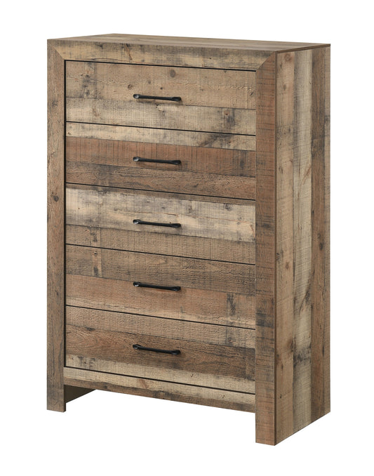 Elmer Rustic 5 Drawer Chest