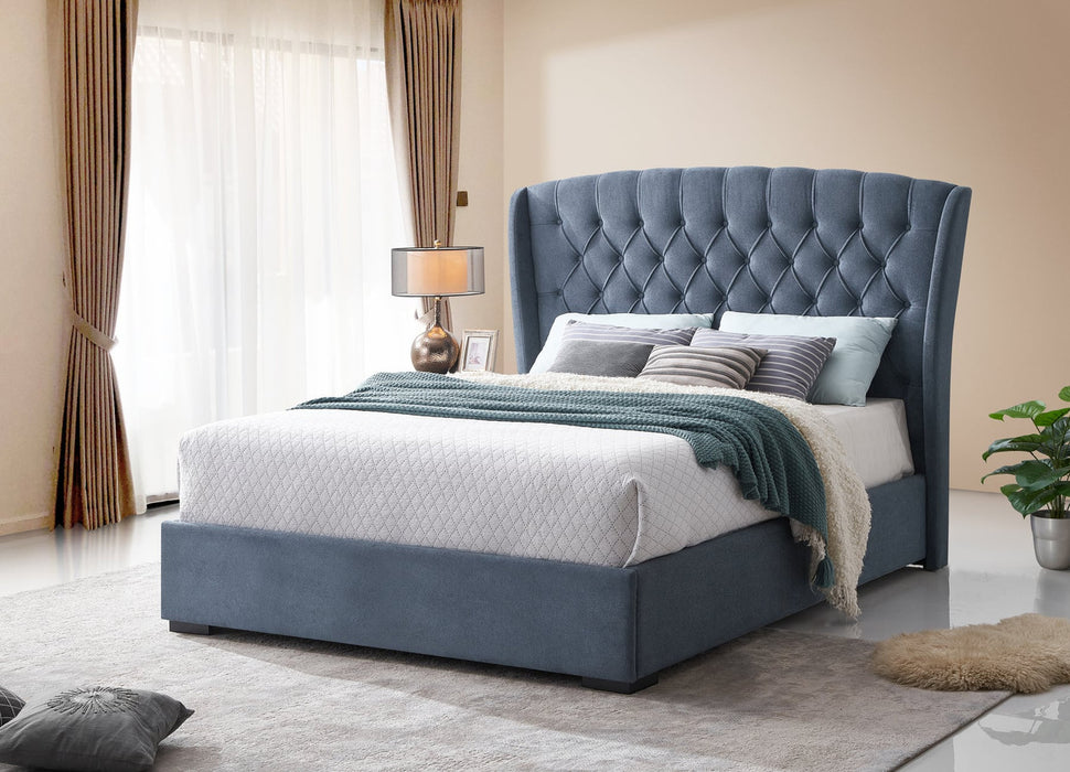 Enjoy Ocean Diamond Tufted Upholstered Bed