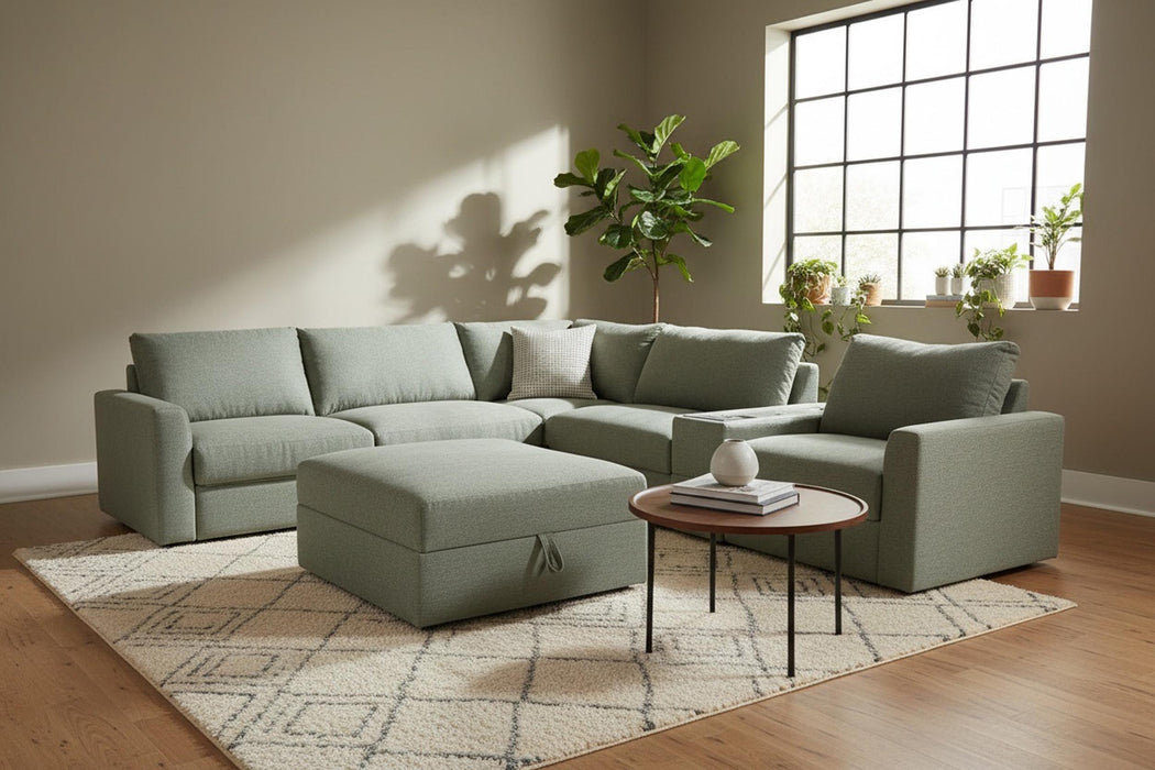 Pottery Forrest Power Reclining Sectional