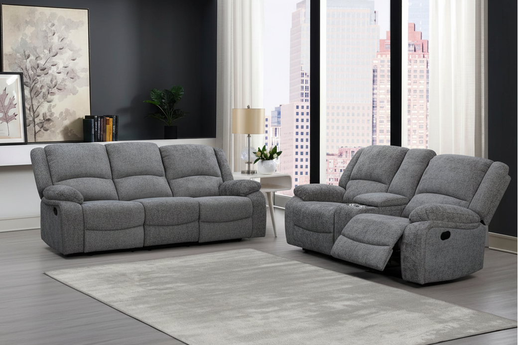 Spencer Steel Reclining Living Room Set