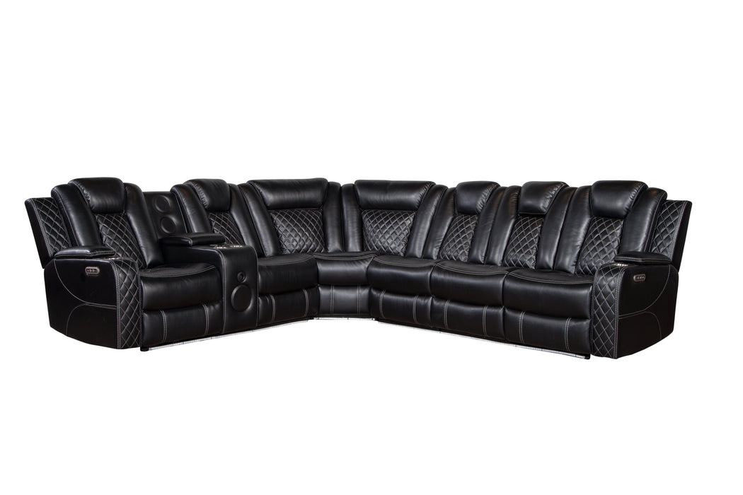 Magnus Black Power Reclining Sectional Sofa