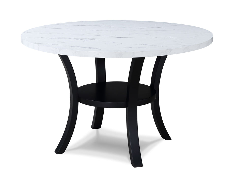 Isla - 5 Piece Dining Room Set - White / Black