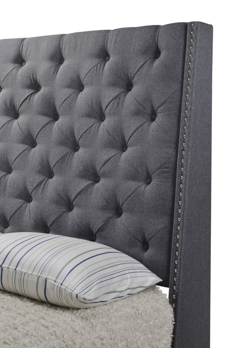 Chantilly - Queen Upholstered Bed - Gray