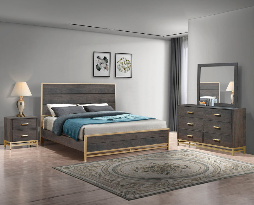 Trevor - King 4 Piece Bedroom Set - Brown