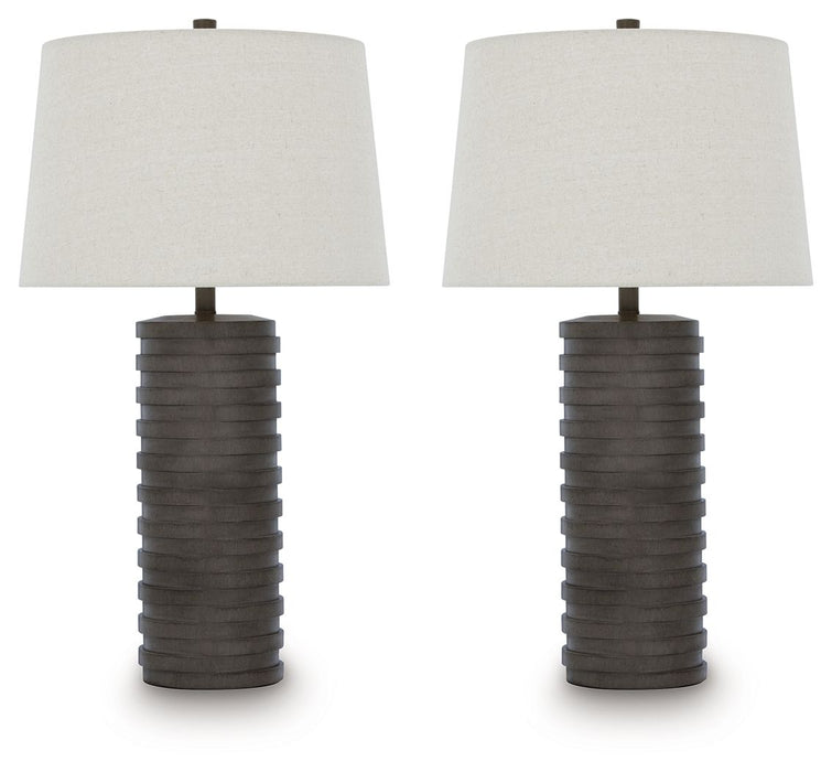 Neilett - Poly Table Lamp (Set of 2) - Antique Brown