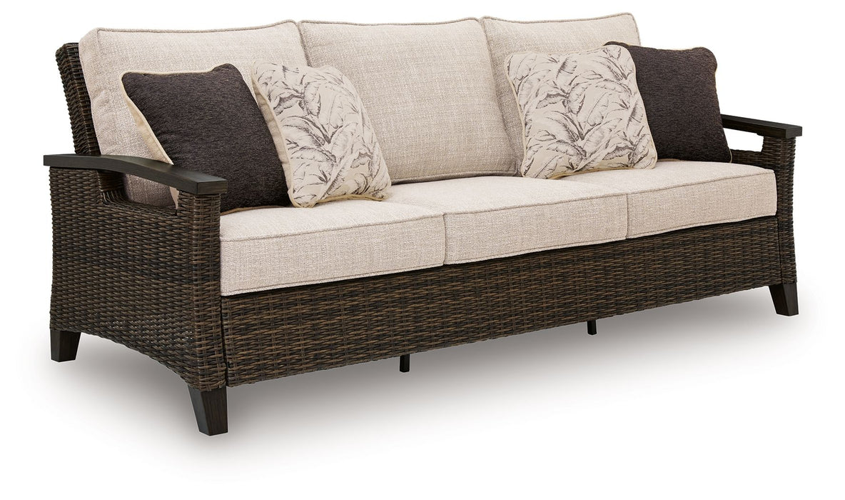 Monterey Point - Sofa With Cushion - Dark Brown