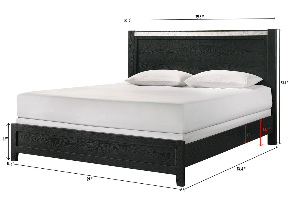 Lamar - King Bed - Black