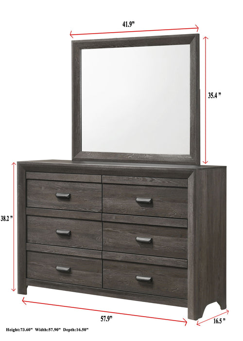 Adelaide - Dresser & Mirror - Gray