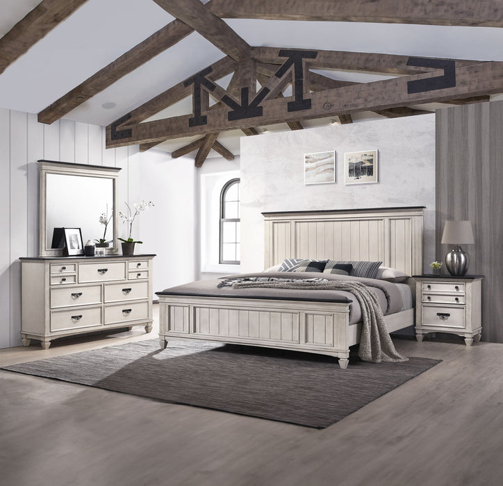 Sawyer - King 4 Piece Bedroom Set - Antique White