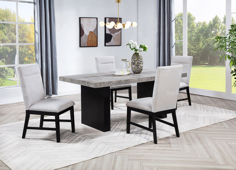 Sebastian - 5 Piece Dining Room Set - Black / Gray
