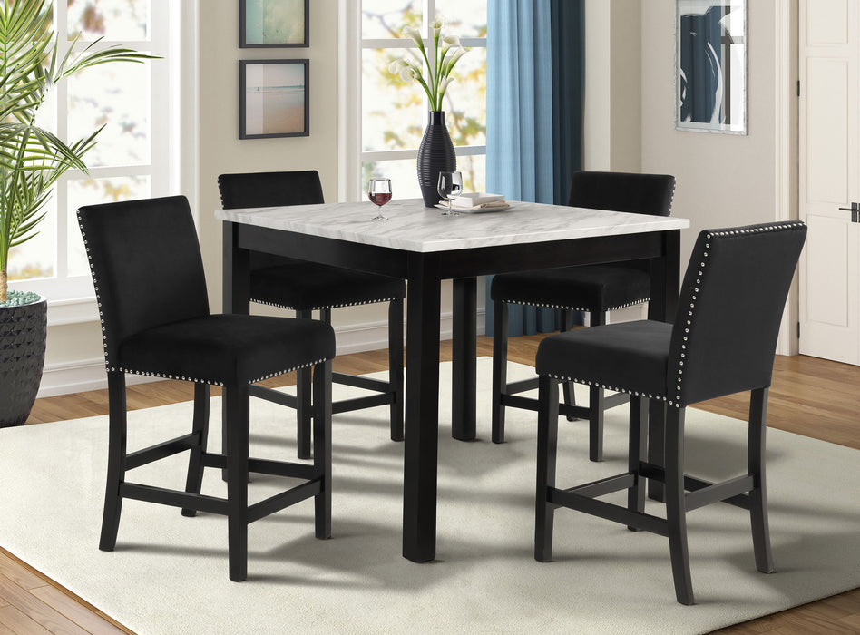 Lennon - 5 Piece Counter Height Table - Black