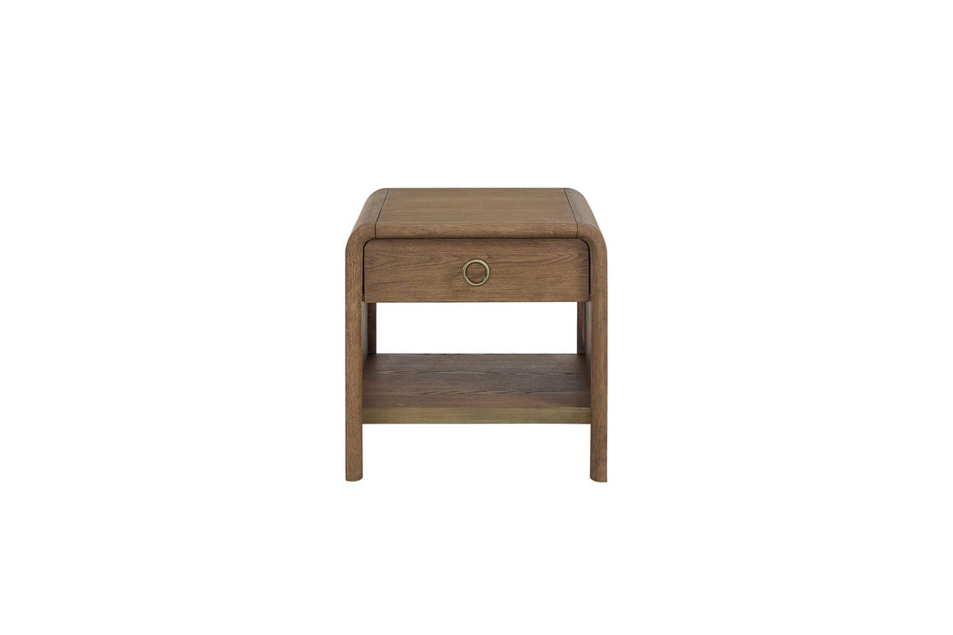 Elure - Waterfall End Table - Latte