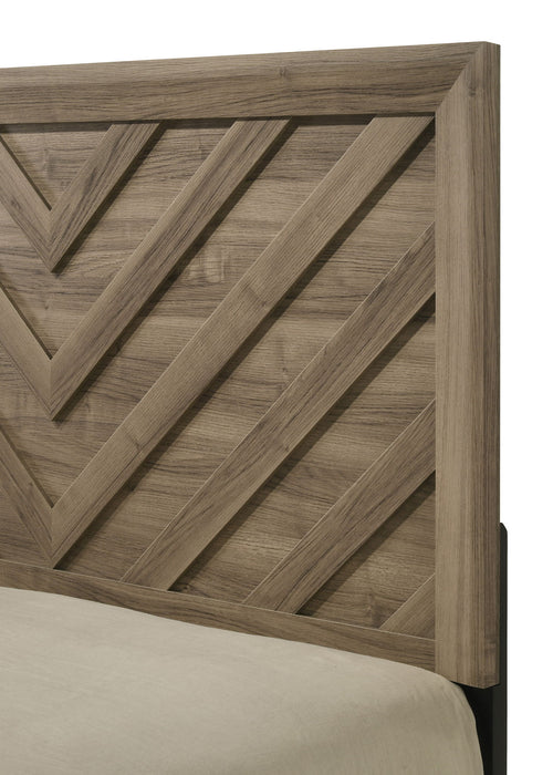 Valor - Twin Panel Bed - Light Bown
