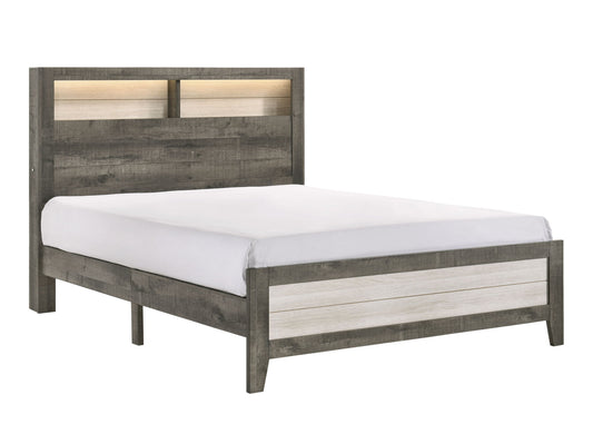 Rhett - King Bed In One Box - Chalk / Gray