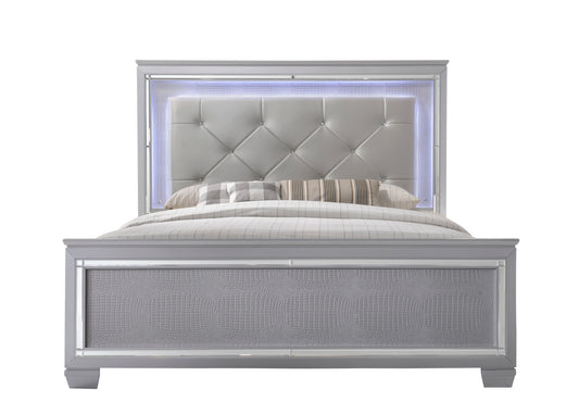 Lillian - King Upholstered Bed - Gray
