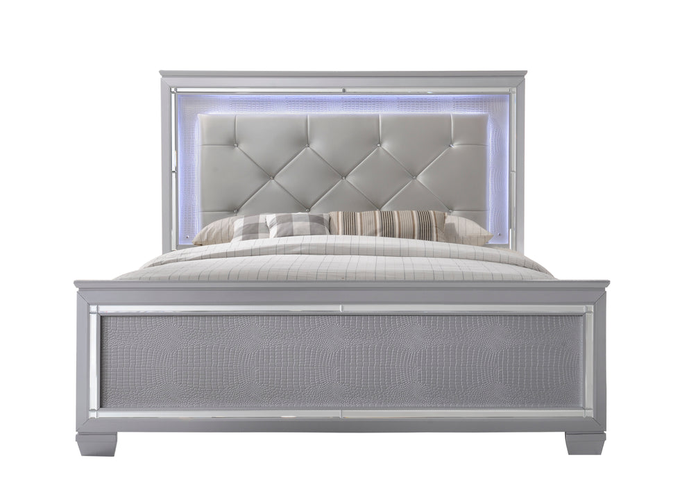 Lillian - King Upholstered Bed - Gray