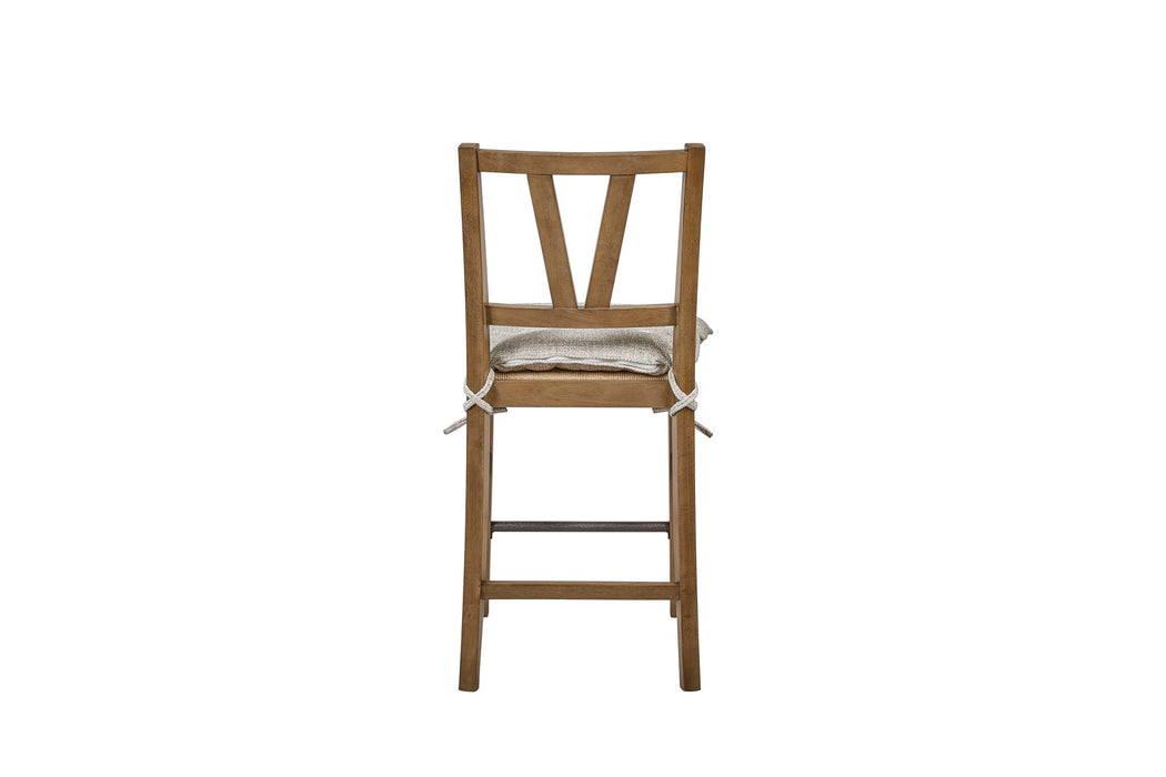 Tarrington - Counter Height Slat Back Stool (Set of 2) - Almond