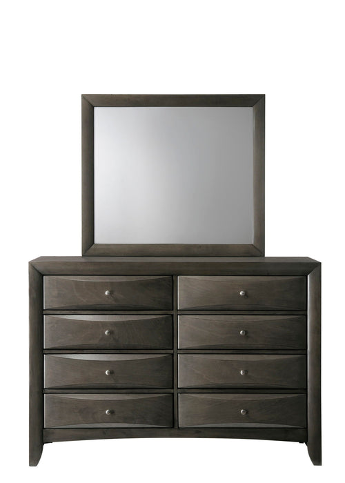 Emily - Dresser & Mirror - Gray