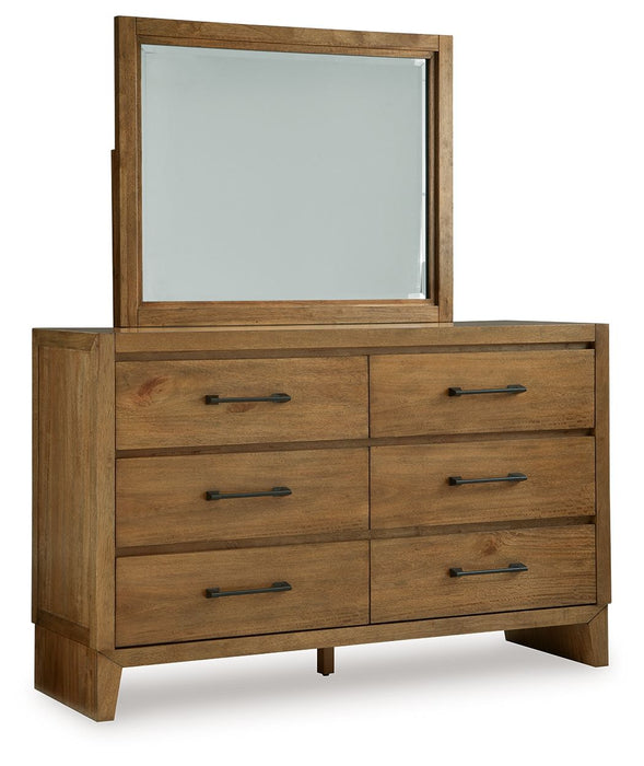 Sherbana - Dresser And Mirror - Light Brown