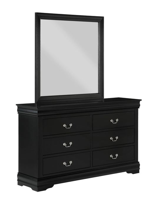 Louis Philip - Dresser & Mirror - Black