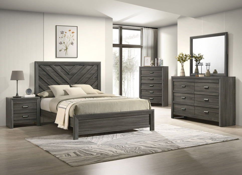 Valor - Queen 5 Piece Bedroom Set - Gray