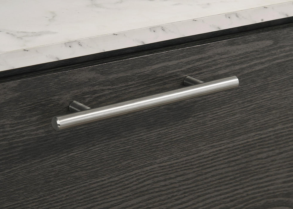 2 Tone & DK Grey 5Pc Queen Platform Bedroom Set