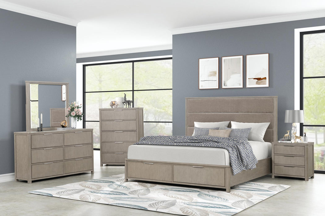 BR555 Grey Bedroom w/ Footboard Storage Collection