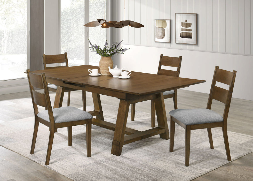 Everly - 5 Piece Dining Room Set - Brown