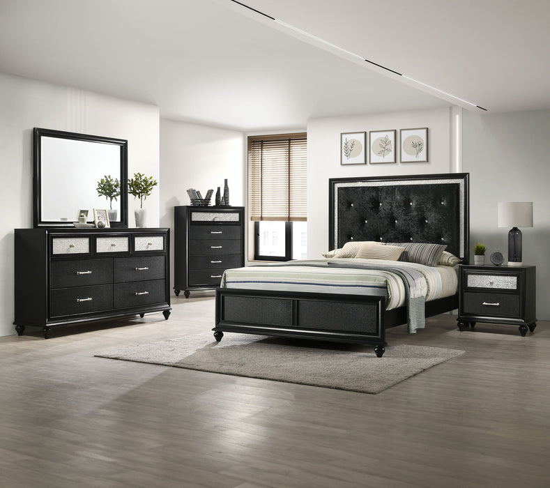 Lila - Full 5 Piece Bedroom Set - Black