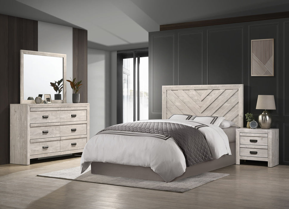 Valor - Full 4 Piece Bedroom Set - Antique White