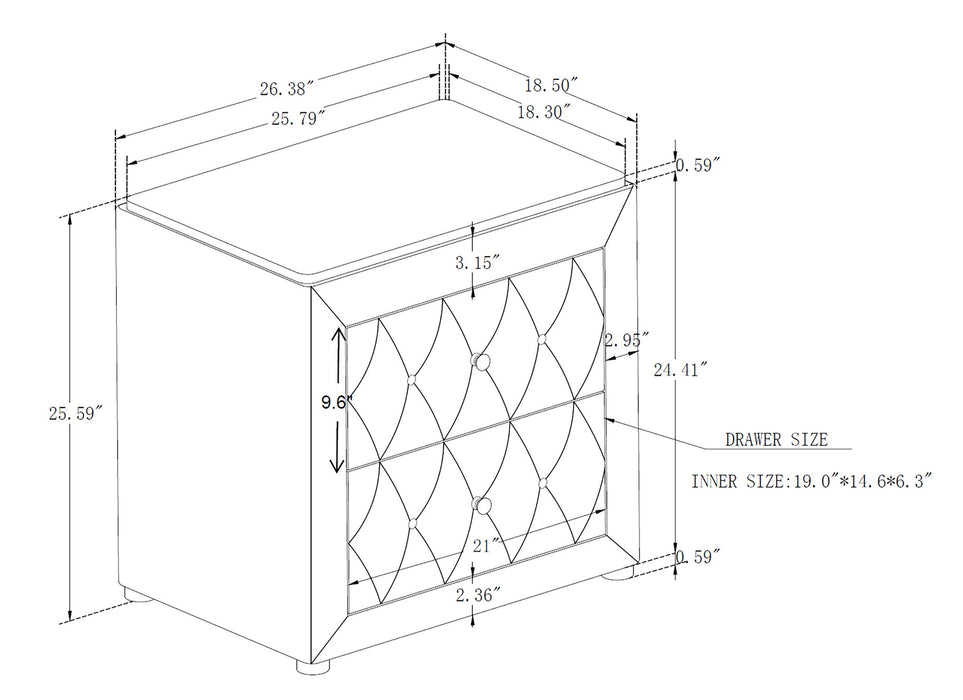 Annabelle - Nightstand - Gray