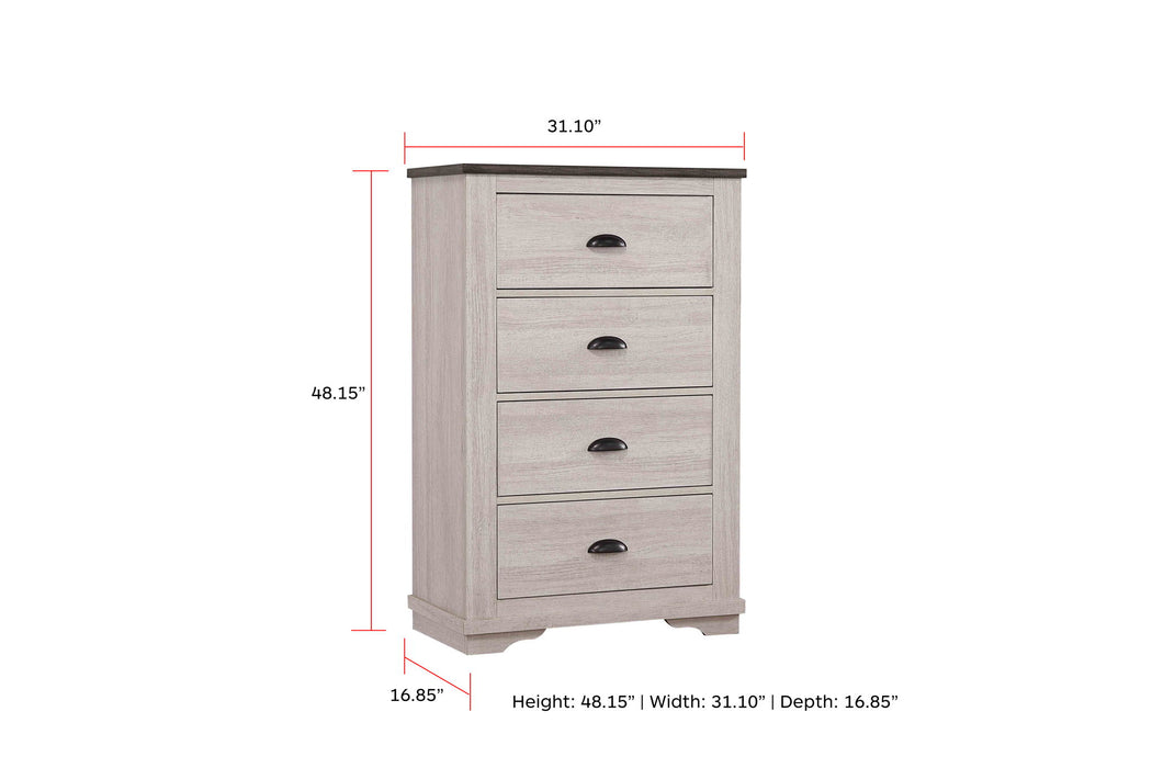 Coralee - Chest - Chalk / Gray