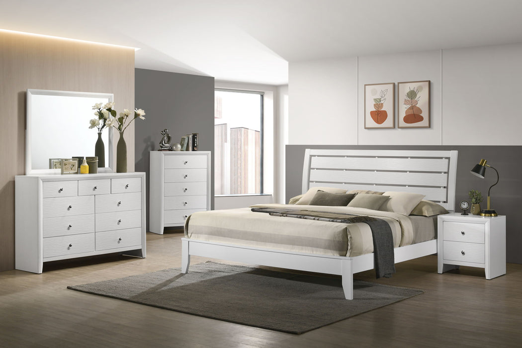 Evan - King 5 Piece Bedroom Set - White