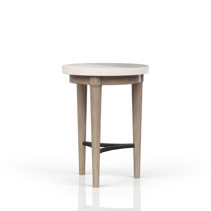 Citrus Heights - Chairside Table With Cement Top - Sand