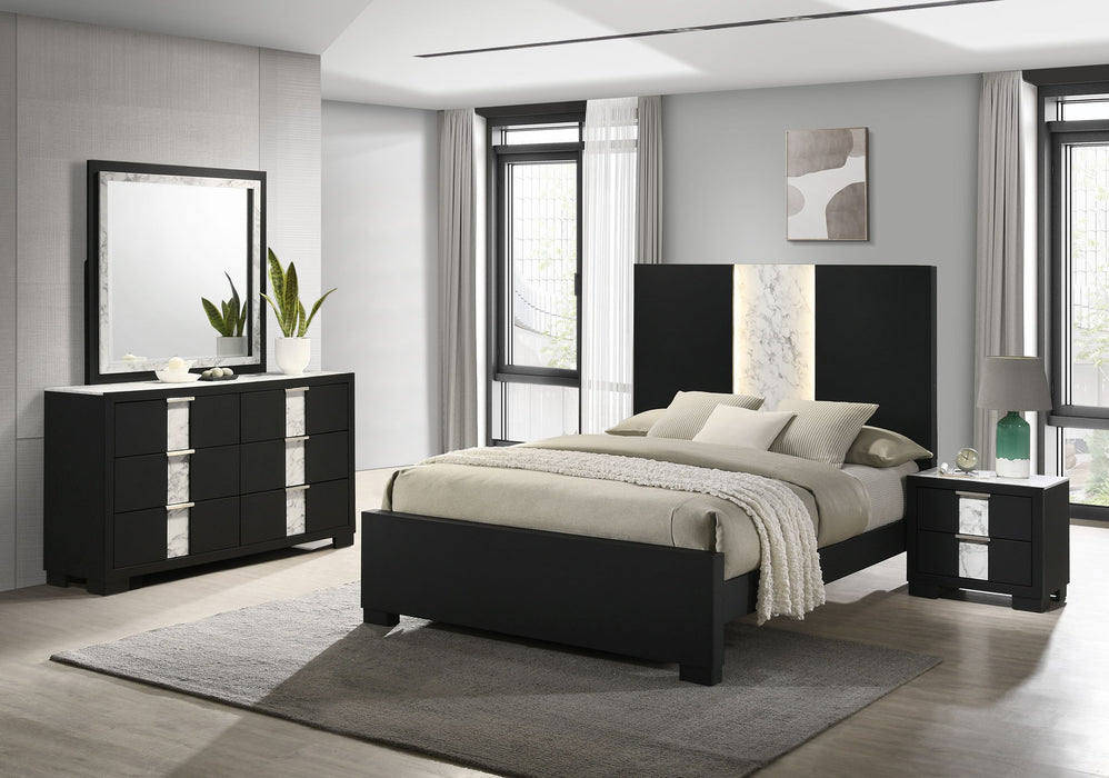 Rangley - King 4 Piece Bedroom Set - Black