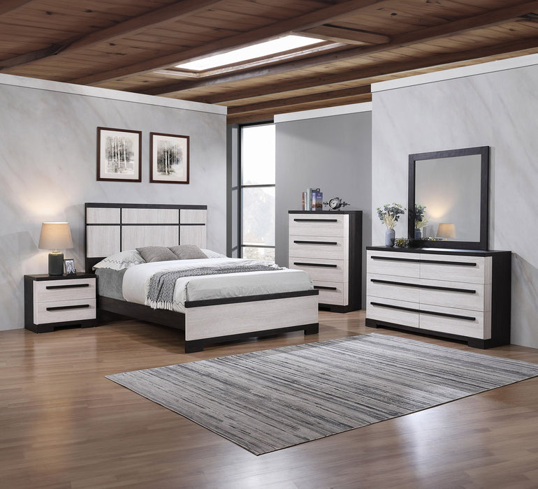 Remington - King 4 Piece Bedroom Set - Black / White