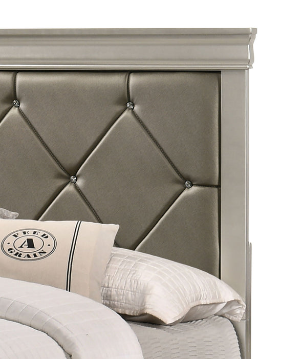 Amalia - Full 5 Piece Bedroom Set - Silver