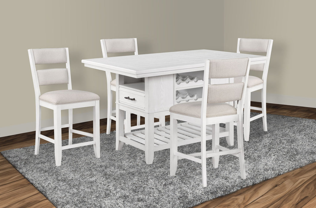 Wendy - 5 Piece Dining Room Set - White
