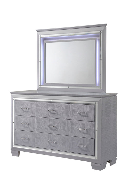 Lillian - Dresser & Mirror - Gray