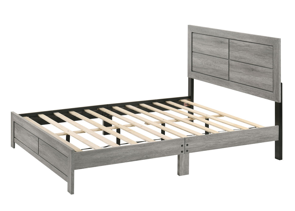 Hopkins - Queen Bed In One Box - Gray