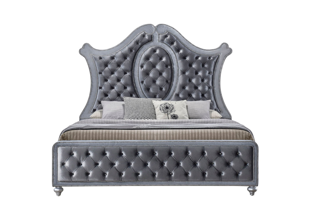 Voltare - King Bed - Gray