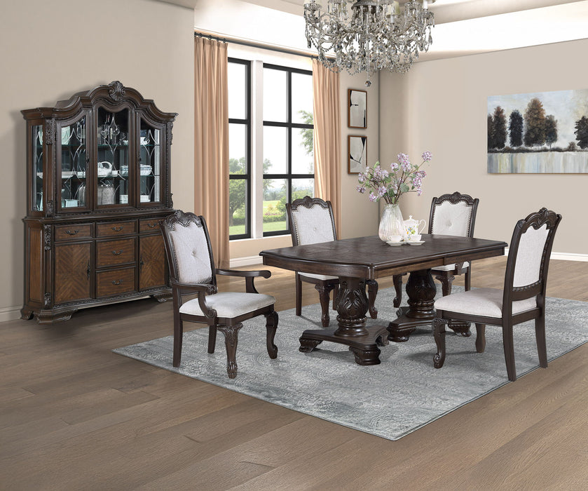 Kiera - 5 Piece Dining Room Set - Cherry Brown
