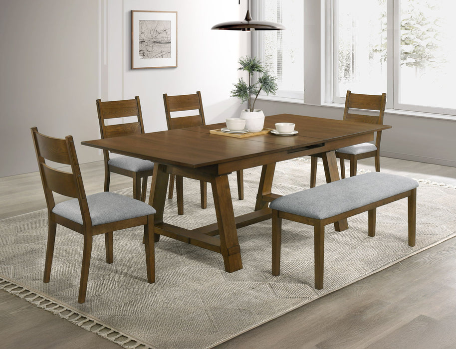 Everly - 6 Piece Dining Room Set - Brown