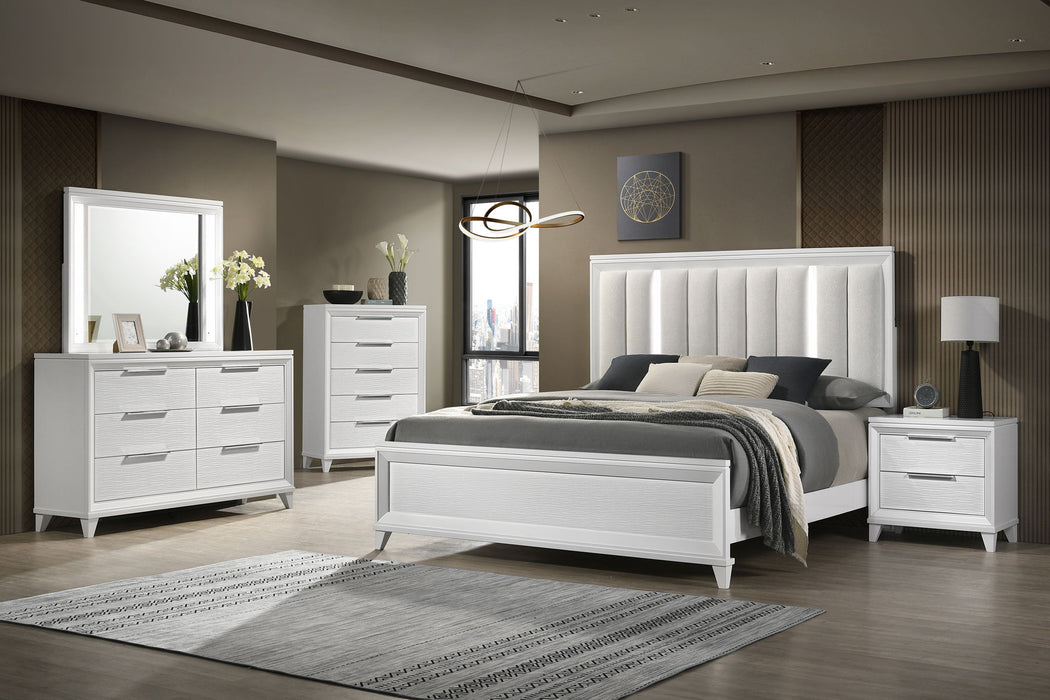 Cressida - Queen Bed With Slats - White