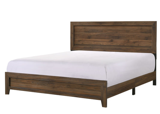 Millie - King Bed In One Box - Brown Cherry