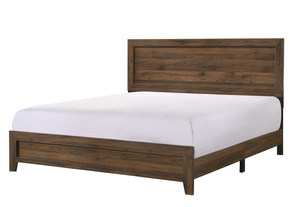 Millie - King Bed In One Box - Brown Cherry