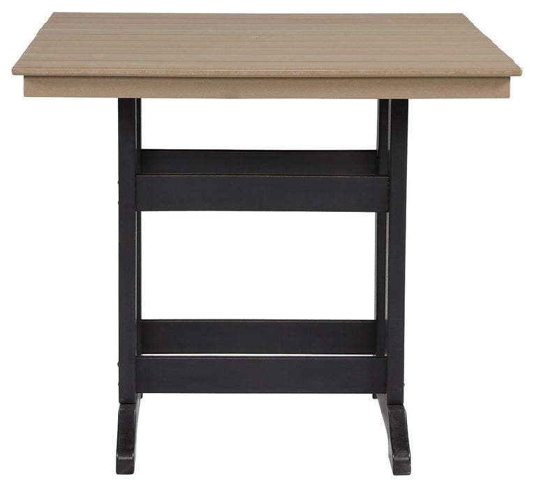 Fairen Trail - Square Counter TBL w/Umb OPT - Black / Driftwood
