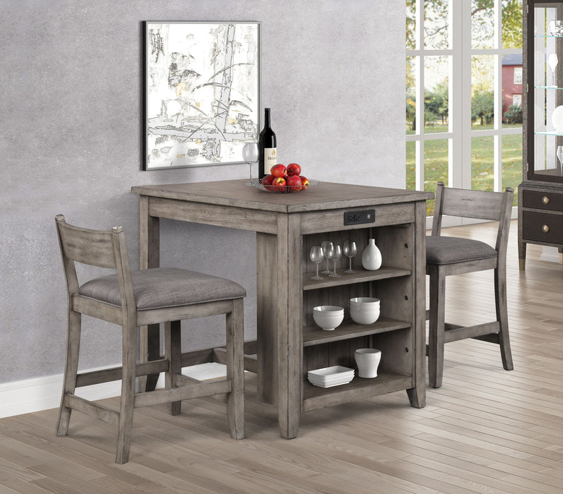 Hartford - Storage End Gathering Table - Rustic